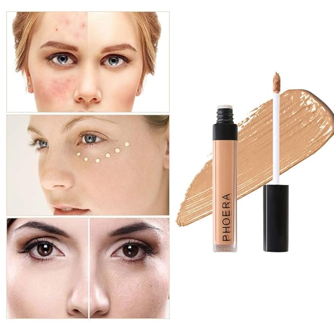AQUAPURITY PHOERA Liquid Concealer Full Coverage Makeup Face Moisturizer Foundation Conceal Under Eye Dark Circles (107 WALNUT)