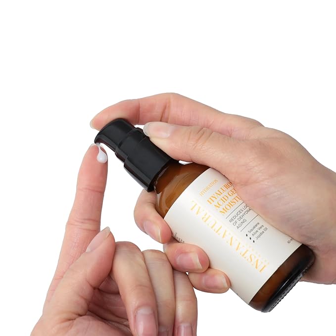 InstaNatural Hyaluronic Acid Gel Moisturizer with Squalane, Aloe Vera, Jojoba Oil | Deep Hydration Formula that Reduces the Look of Dehydration and Aging