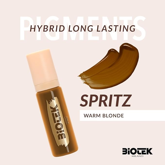 BIOTEK Brow Pigment Color for Long Lasting Makeup - Hybrid Long Lasting - Made in Italy (Kit Long Lasting) - Beauty Pouch Included