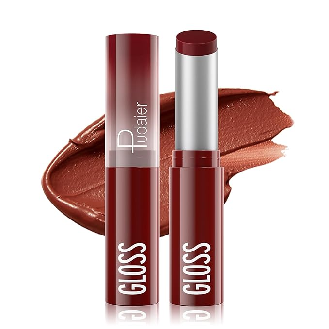ZUK Hydrating Lip Gloss for Women and Girls, Moisturizing Creamy Lipstick for Dry Lips, Nourishing Highly Pigmented Lip Balm, Non-Sticky Tinted Lip Makeup