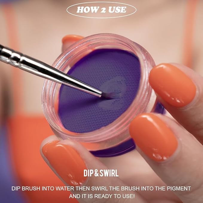 '-Water Activated Eyeliner -Wet Liner Makeup - Smudge Proof Face Body Paint Long Lasting Formula- âTruAmethystâ Dark purple -10g/container