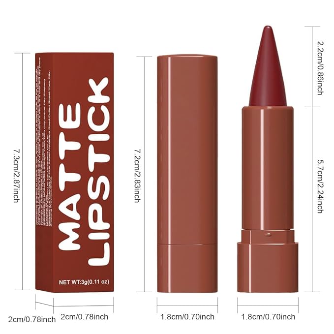 3Pcs Matte Lip Crayon Lip Liner and Lipstick Combo Sets, Gradient Matte Lip Bar Lipstick And Lip Liner Set, Contour Gradual Ombre Effect Lip Pencil For Old Women, Long Lasting Waterproof Smudge Proof
