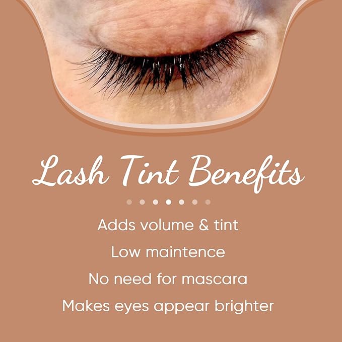 Lash Color Kit - Professional Eyelash and Brow Color with Natural Black Effects, Safe & Easy to Use 8ml