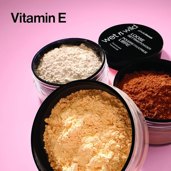 wet n wild Photo Focus Loose Baking Setting Powder, Highlighter Makeup, Medium-Deep to Deep Skin Tones, Deep