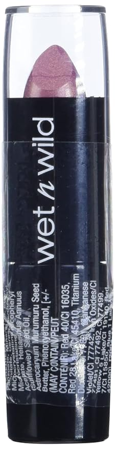 wet n wild Silk Finish Lipstick Hydrating Rich Buildable Lip Color with Vitamins A,E, & Macadamia 530D Dark Pink Frost and Secret Muse