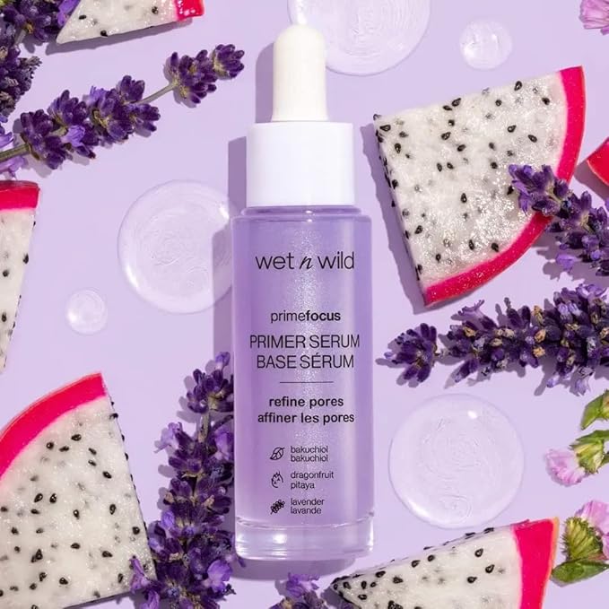Wet n Wild Prime Focus Pore Minimizing Facial Serum Primer Makeup Extending | Reduces Pores | Improves Skin Texture | Exfoliates | Retinol Alternative, Hydrating (Pack of 2)
