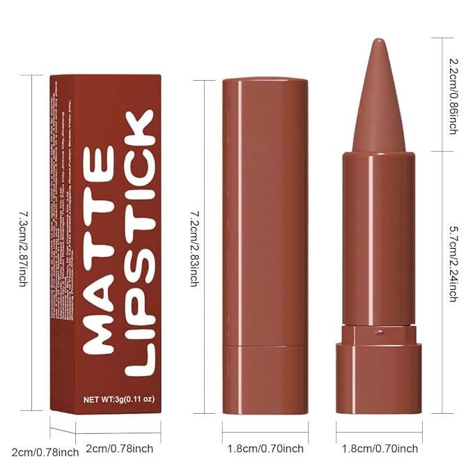 Matte Lip Crayon Lip Liner and Lipstick Combo Sets, Sienna Gradient Matte Lip Bar And Lip Liner Set, Contour Gradual Ombre Effect Lip Pencil For Old Women, Long Lasting Waterproof Smudge Proof