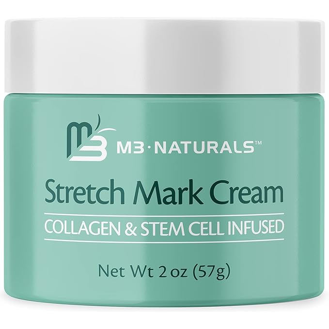 M3 Naturals Charcoal Body Scrub with Stretch Mark Cream Bundle