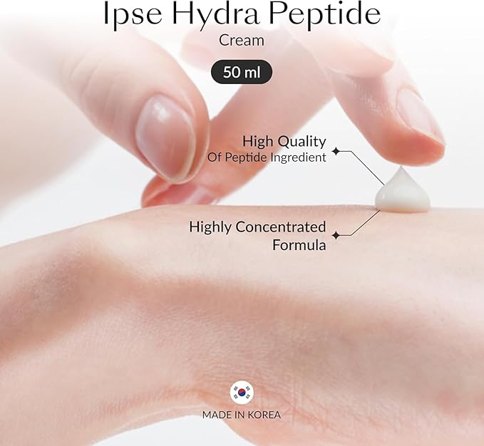 IPSE HYDRA Korean Face Cream with Hyaluronic Acid & Peptide 50ml – Anti-Aging, Moisturizing, & Hydrating Facial Treatment for Reducing Fine Lines & Wrinkles
