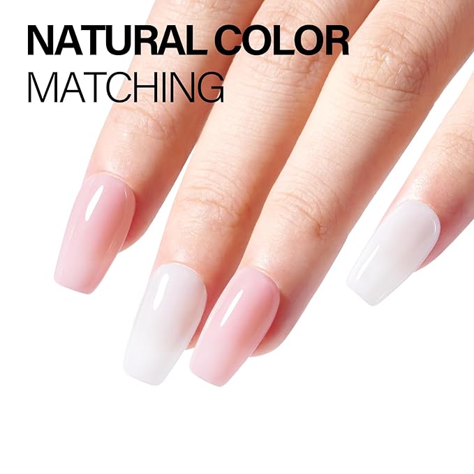AILLSA Nail Dip Powder Sheer Pink Nail Dipping Powder Translucent Jelly Nude Pink Dip Powder Colors for Nail Art French Manicure at Home Easy to Use Neutral Dip Powder for Valentine's Day Gift (1 Oz)