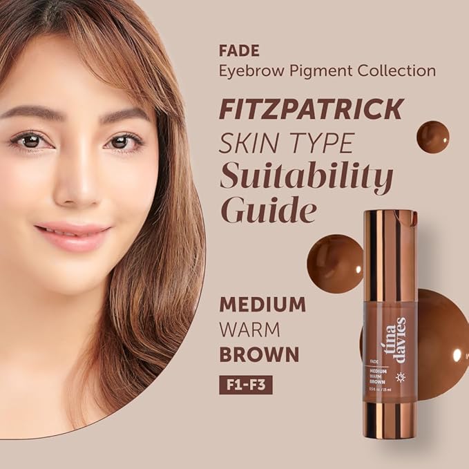 Tina Davies FADE Eyebrow Pigments, Medium Warm Brown 15ml