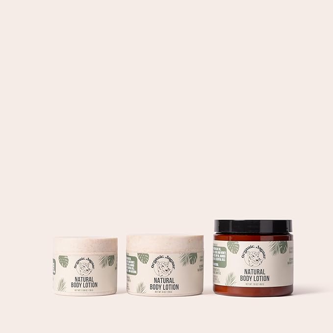 Natural Body Lotion, 8 oz, Moisturizer With Essential Oils, Vitamin E Oil, Beeswax, Extra Virgin Olive Oil, Raw Honey, Mango Butter, Sulfate & Paraben Free Body Care, Tropical Scent