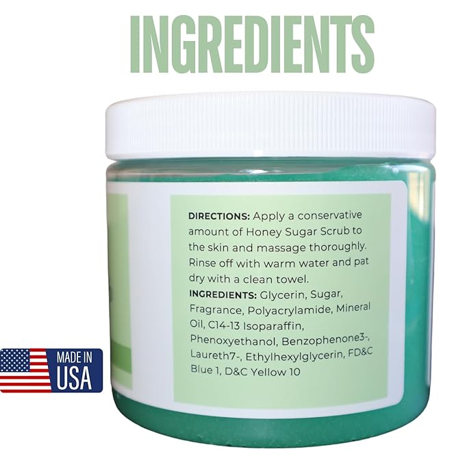 Honey Sugar Scrub Cucumber Melon, (16 Fl Oz (Pack of 1)