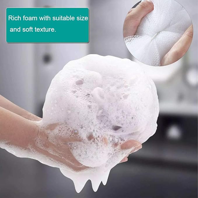 10 Pack of Bath Loofah Shower,Small Size Sponge Pouf Body Scrubber Exfoliator Scrubber Ball,Mesh Bath and Shower Sponge for Kids Women Men Body Wash Bathroom