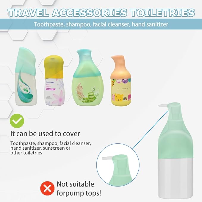 32 Pack Silicone Bottle Covers, Travel Essentials for Women Men, Travel Size Toiletries, Cruise Ship Essentials, Accessories Luggage, Travel Must Haves, Elastic Sleeves for Leak Proofing