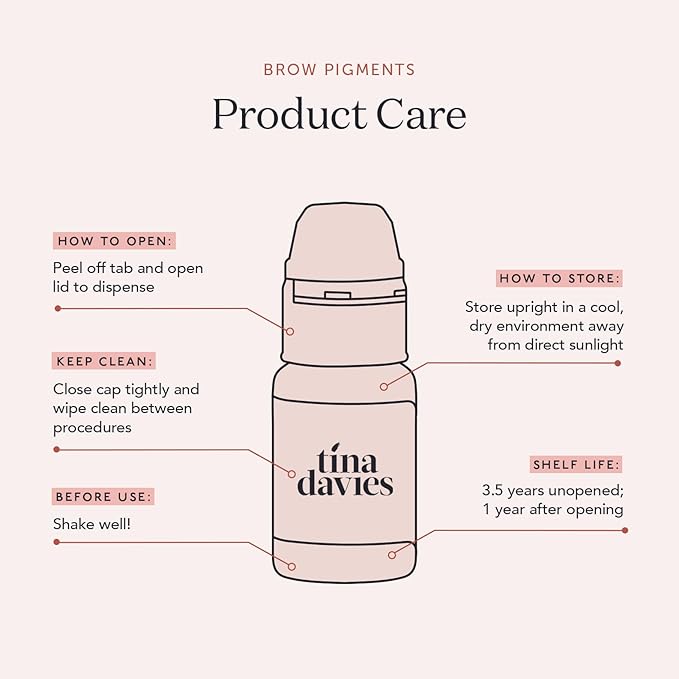 Tina Davies Professional X Perma Blend Brow Pigment - Permanent Eyebrow Makeup - Colours Heal True to Tone - High Retention - Blonde, 1/2oz