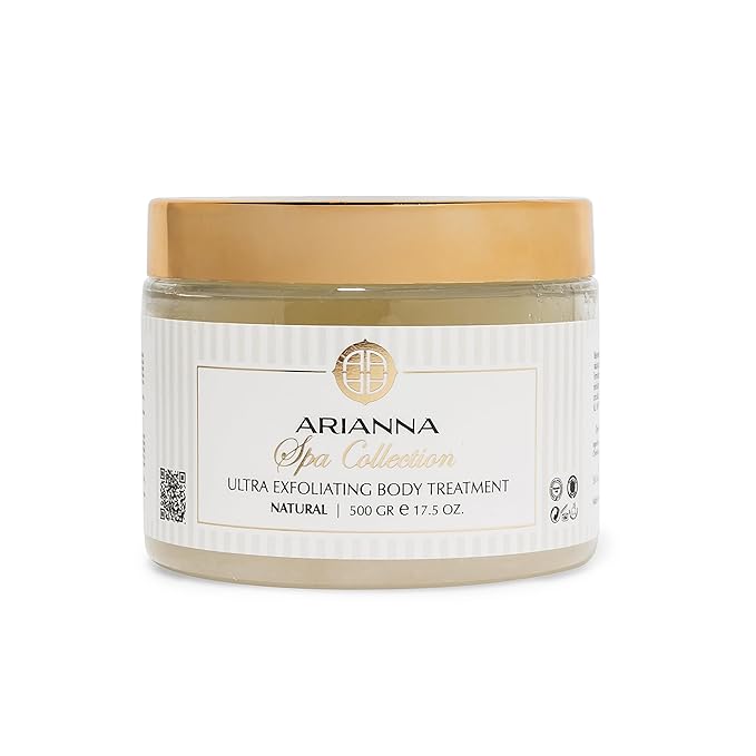 ARIANNA-SKINCARE Ultra Exfoliating Body Treatment Dead Sea Salt Body Scrub Natural Moisturizing and Exfoliating Scrub for Nourishing Essential Skin Care (Natural Unscented)