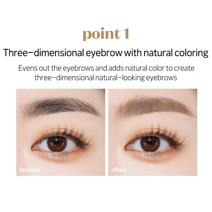 ETUDE Color My Brows - Blondie Brown (4.5g) | Beeswax & Carnauba Wax | Eyebrow Mascara, Quickly Fixing Natural Eyebrow Makeup with Care Effect | Korean Makeup, Kbeauty