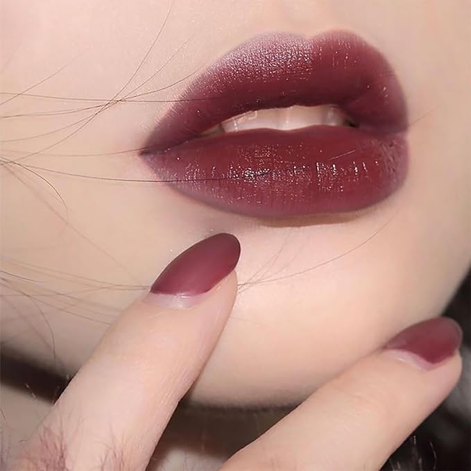 BLUE LOVE Lustrous Lipstick - Long-Lasting Moisturizing Red & Black Lip Stick for Women | Non-Greasy Formula for Soft, Hydrated Lips (018#Iced Rose)