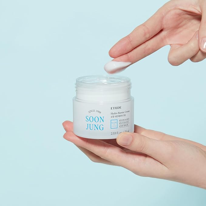 ETUDE Soonjung Hydro Barrier Cream 75ml | Moisturizing and Soothing Cream | Non-Comedogenic, Hypoallergenic & Fragrance Free Moisturizer for Face