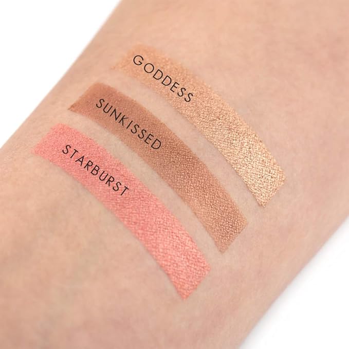 Frankie Rose 3 Shade Blush And Bronzer Palette With Compact Mirror | Hypoallergenic, Full-Coverage Matte Face Bronzer Contour Powder With Shimmer