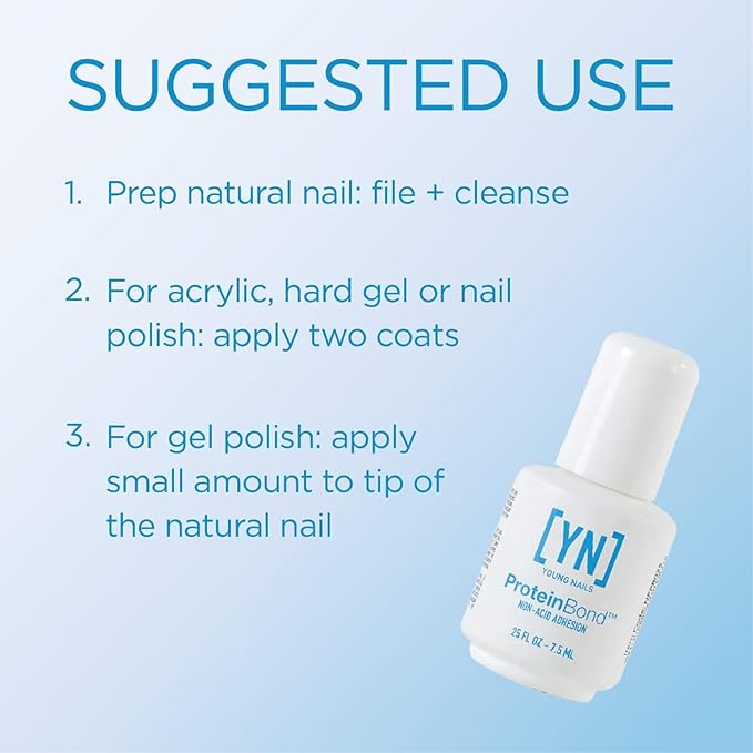 Young Nails Nail Protein Bond, Superior Bonding Primer for Acrylic and Gel, 0.25 oz.