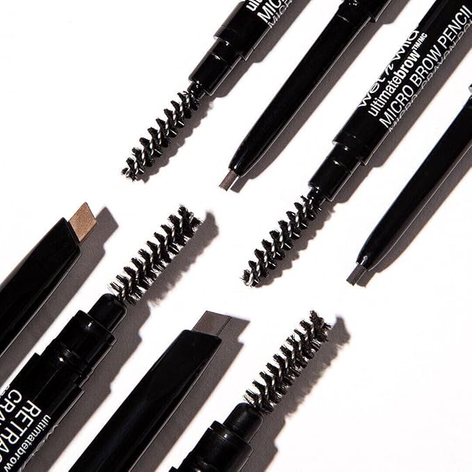 wet n wild Ultimate Eyebrow Retractable Definer Pencil, Taupe, Dual-Sided Brow Brush, Fine Tip, Shapes, Defines, Fills Brow Makeup