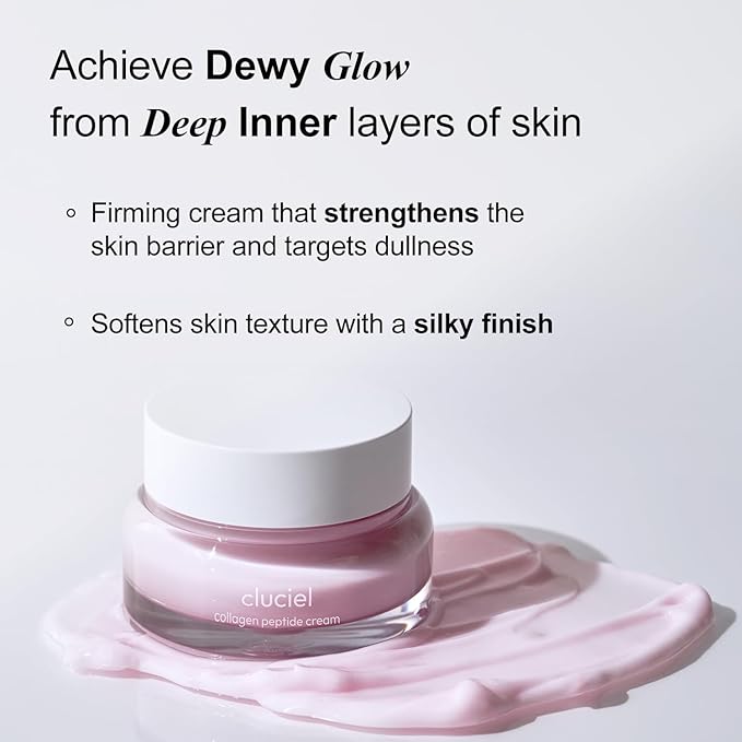 Collagen Peptide Cream I Face Moisturizer with Collagen, 7 Peptides, Vitamin B12, Targets Dullness, Boost Elasticity, Vegan, Cruelty-Free, Korean Glass Skin (50ml / 1.69 fl.oz)