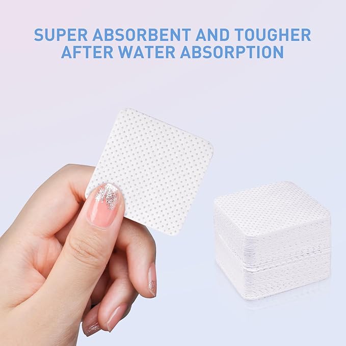 1080 PCS Lint Free Nail Wipes, Eyelash Extension Wipes, Super Absorbent Soft Non-Woven with a Pump Dispenser Bottle Disposable Nail Polish Remover for Polish Clean Acrylic Nails Remover, White