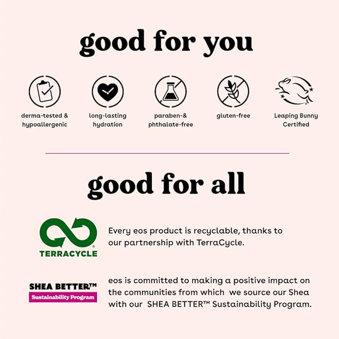eos Shea Better Hand Cream - Coconut Hand Lotion and Skin Care | Instant Hydration + Lasting Protection | 2.5 oz (Pack of 2)