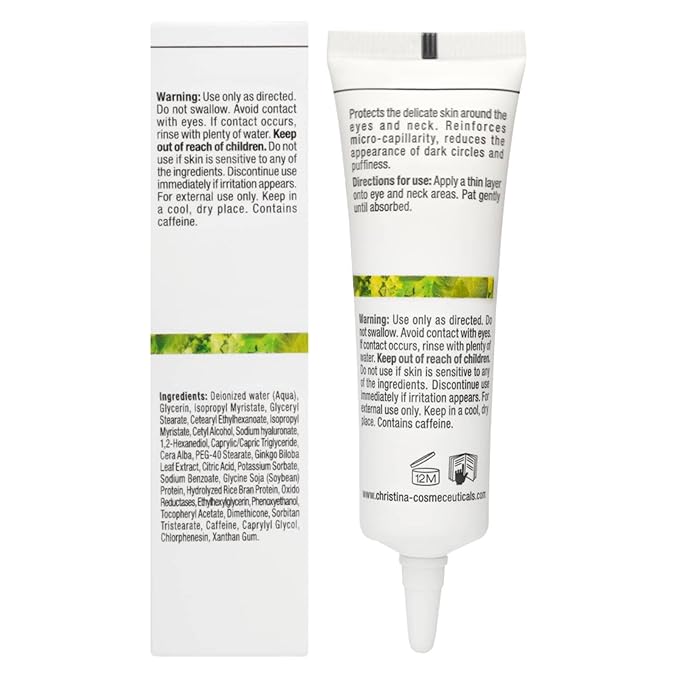 '-CHRISTINA- Bio Phyto Enlightening Eye and Neck Cream with Vitamin E | Under Eye Cream with Gentle Hydration and Rejuvenating Effect for All Skin Types 30ml