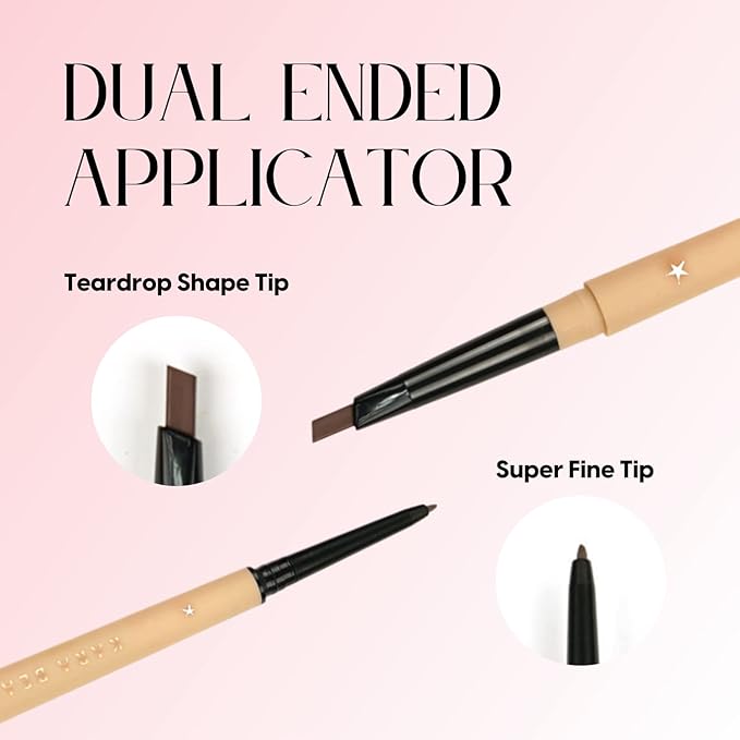 KARA BEAUTY DOUBLE-ENDED Brow Pencil - Dual-Ended - VEGAN (DARK BROWN)