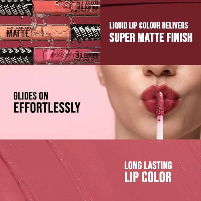 L.A. COLORS Matte Liquid Lip Color, Perfection CLG404