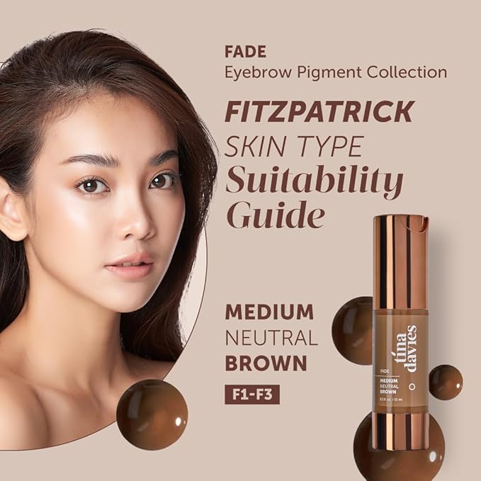 Tina Davies FADE Eyebrow Pigments, Medium Neutral Brown 15ml