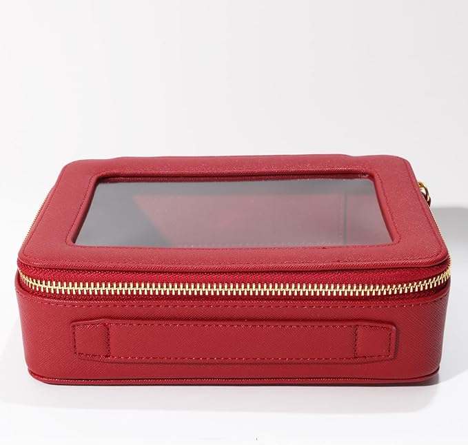 SANHECUN Toiletry bag waterproof cosmetic organizer with handle lagre opening for travelling