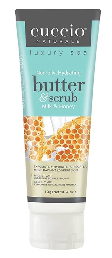 Cuccio Naturale Butter And Scrub Essentials Kit - Provides An Intense Hydrating Treatment For Silky Smooth Skin - Exfoliating Formula High In Vitamins A And E - Vanilla Bean And Sugar - 2 Pc