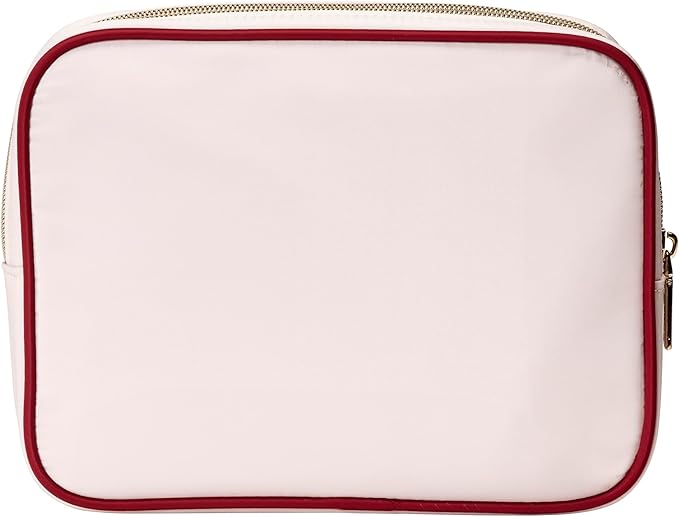 Conair Women's Double Zip Toiletry Travel Bag-Makeup Organizer-Gifts for her, Pink, 1 Count (Pack of 1)