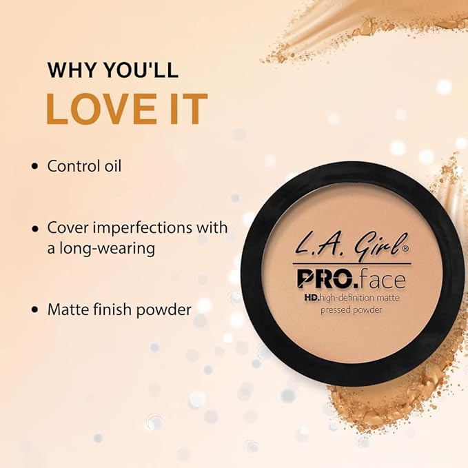 L.A. Girl Pro.Face Matte Pressed Powder, Buff GPP606