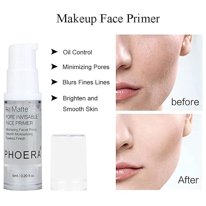 PHOERA Foundation,PHOERA CC Cream Foundation Color Correcting Anti Aging Hydrating Serum &SPF 25+,PHOERA Primer, PHOERA Makeup Foundation, Makeup Brushes (104 Buff Beige+160 Sand CC Cream)