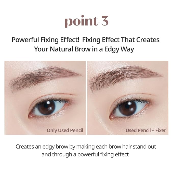 ETUDE Bare Edge Brow Pencil 05 Mild Taupe | A hexagon-shaped slim brush that delicately coats every strand of eyelashes | Brow Mascara | Zero Clump & No Bushy Brows, Korean Makeup, Perfect for Gift