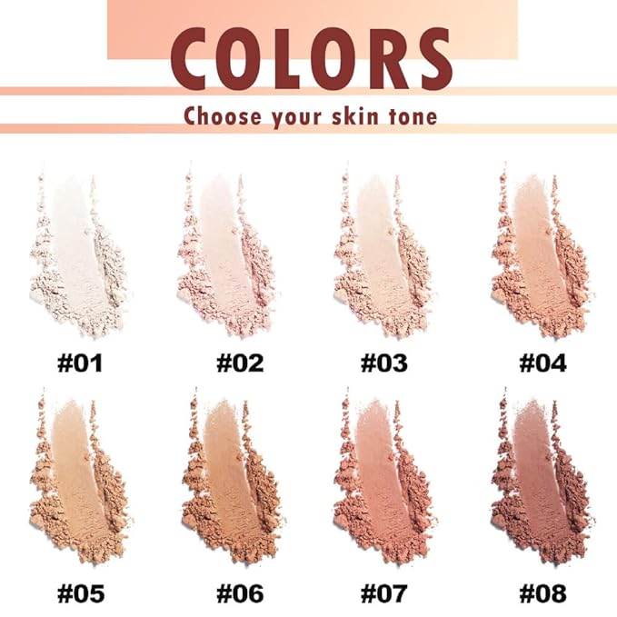 Oil Control Face Pressed Powder, Matte powder setting powder, long-lasting and waterproof loose powder, Flawless Lightweight Face Cosmetics, Cruelty-free, (03, 1 Pcs)