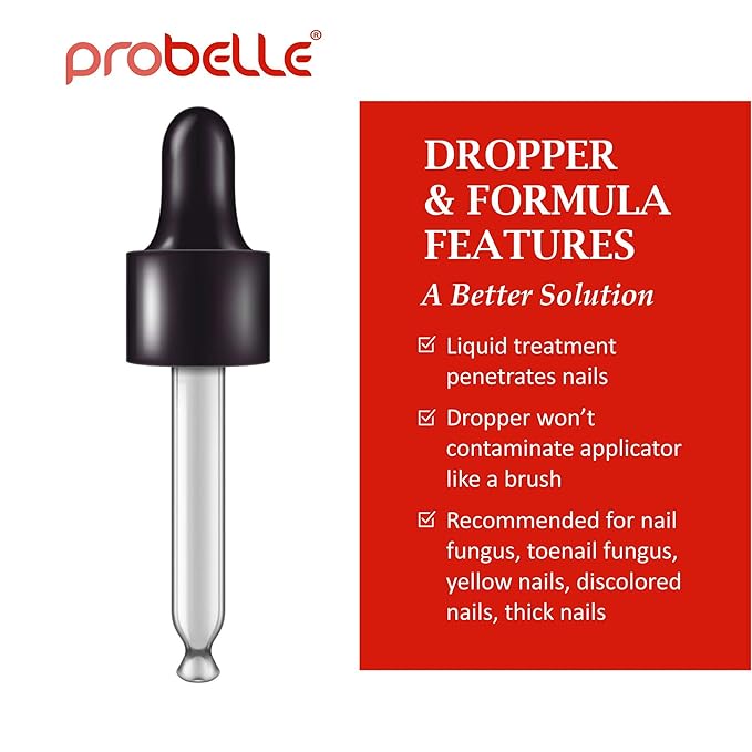 Probelle Natural Fungal Nail Oil, Nail Color Restoration, Clear Topical Solution .5 oz/ 15 ml