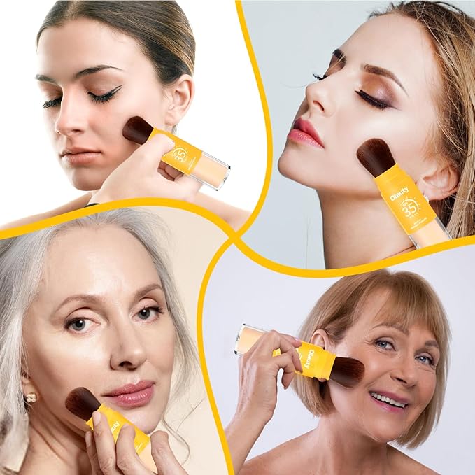 Sulily Mineral Sunscreen Setting Powder, Translucent Oil Natural Matte Concealer Brush Powder,Lasting Breathable Lightweight Powder for Face&Hair,All Skinp (#1 Translucent)