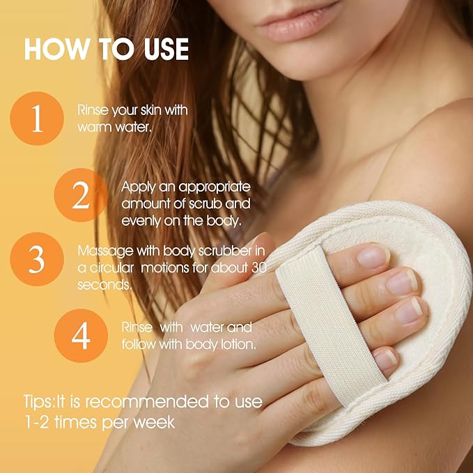Body Scrub,Turmeric Exfoliating Scrub, with Coconut Oil & Vitamin C, Gently Exfoliate Body Hand and Foot Exfoliator Moisturized Skin for Women and Men, 11.28oz/320g
