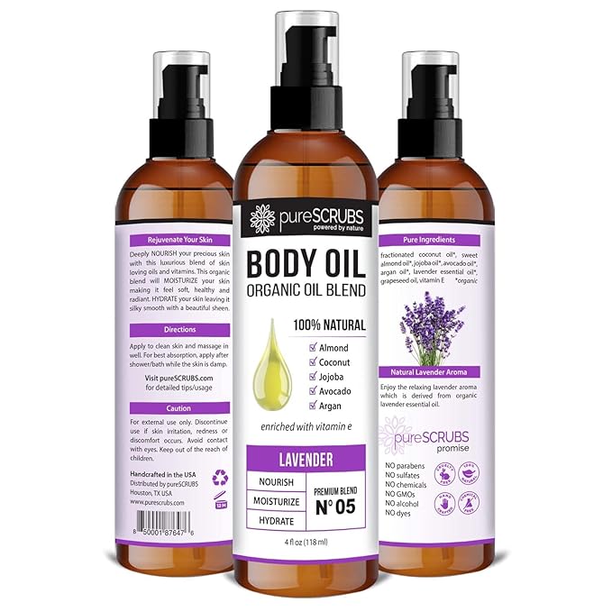 pureSCRUBS Lavender Body Scrub + Lavender Body Oil Bundle