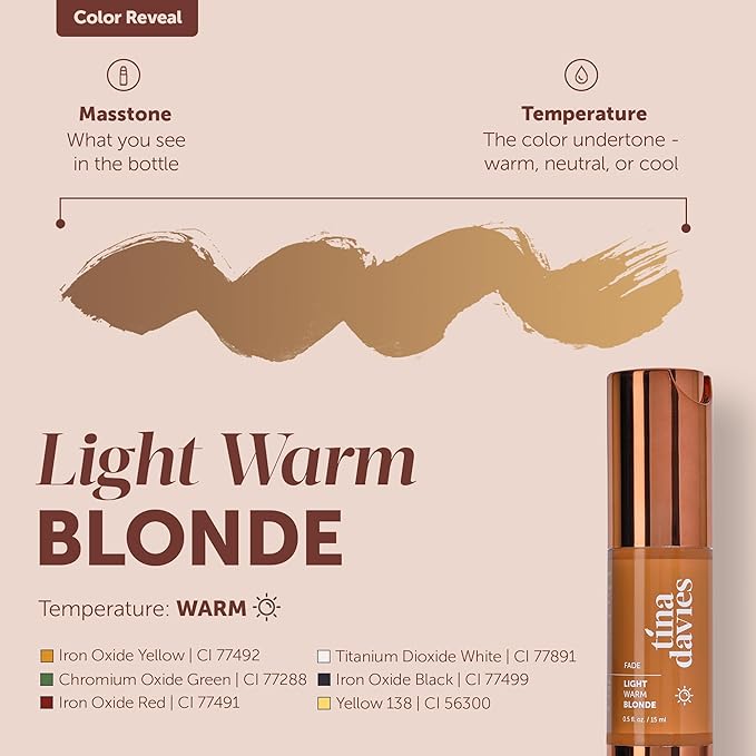 Tina Davies FADE Eyebrow Pigments, Light Warm Blonde 15ml