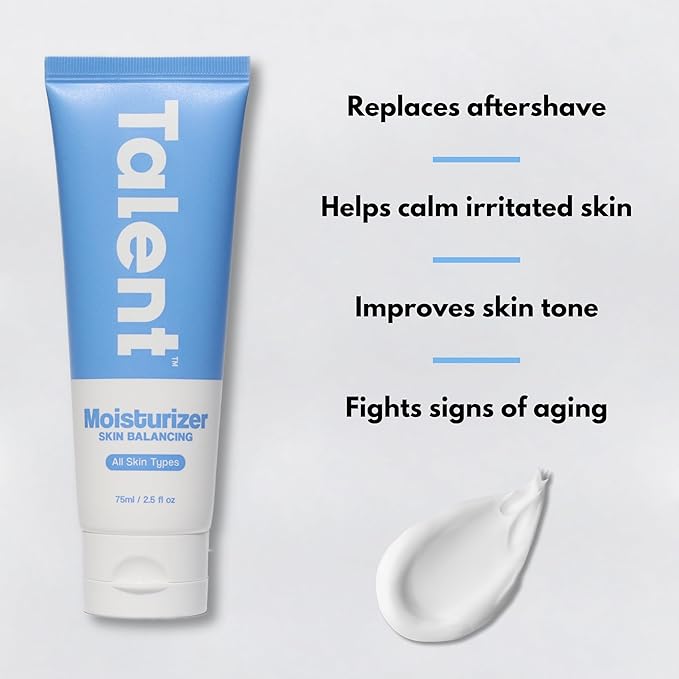 Talent Men's Skin Balancing Moisturizer – Korean Skincare, EWG Verified, Fragrance-Free, Lightweight 2% Niacinamide Face Lotion, 2.5 fl oz