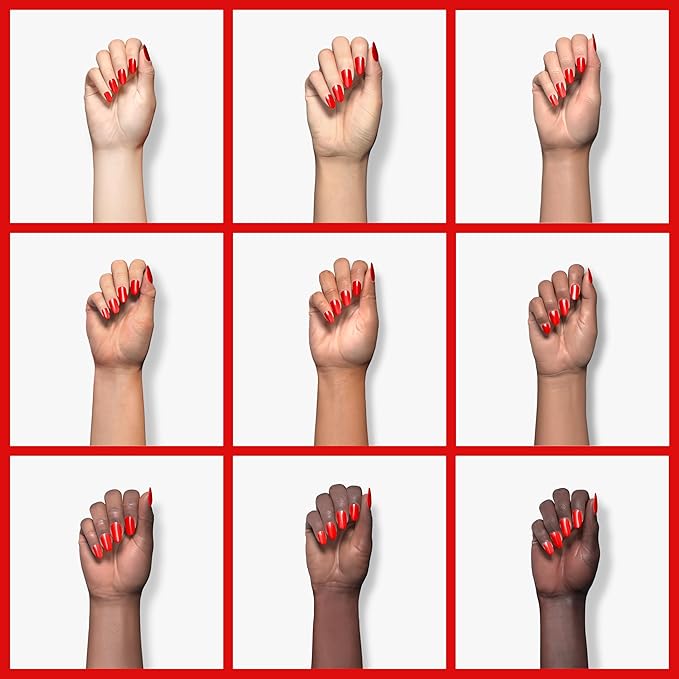 AILLSA Classic Red Dip Powder for Valentine's Day, 1 Oz Nail Art for Starter Manicure Salon DIY at Home, Fall Winter Colors Long Lasting French Manicure