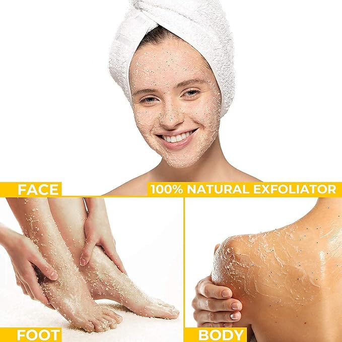 O Naturals Lemon Scrub & Grapefruit Exfoliating Dead Sea Salt Scrub Bundle 18 Ounce Each.