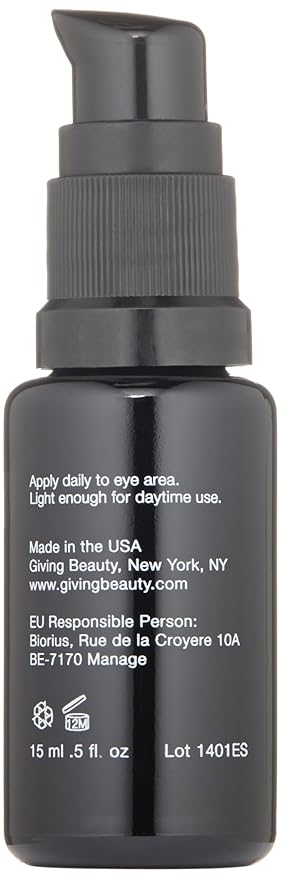 Kahina Eye Serum for Dark Circles, Eye Bags, and Puffiness - 0.5 fl oz - Light, Fast-Absorbing Under Eye Serum Reduces Fine Lines and Wrinkles - Anti Aging Serum Manufactured in the USA
